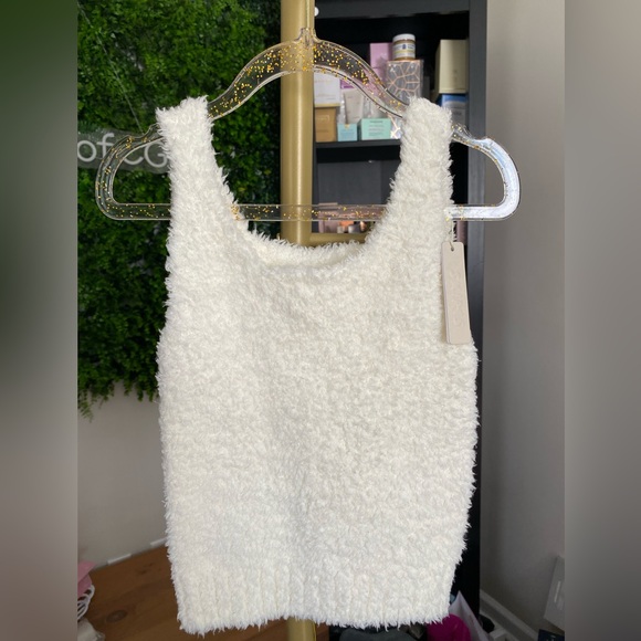 SKIMS NWT Cozy Collection | Kids Cozy Knit Tank in Bone Size 4/5 🔥 - Picture 2 of 4